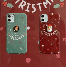 hot hot hot for iphone x 6 6s 7 8 plus 5 xs max xr tpu fashion merry christmas painted phone case iphone cover shell