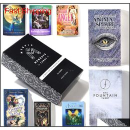 Creative Fate Mysterious English Tarot Board Game Set Oracle Game Card Family Holiday Party Children'S Educational Toys 68R7E