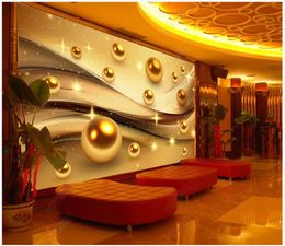 Customised wallpaper For Walls 3D mural wallpaper Modern golden ball KTV bar background wall papers Painting Decor