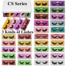 3D False Eyelashes Wholesale Faux Mink Hair Lashes False Eyelashes Mix Styles Fake Mink Eyelashes Extension Make Up Tool DHL Free Shipping