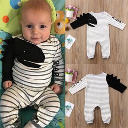 Pudcoco Girl Jumpsuits Newborn Baby Boy Girls 3D Dinosaur Romper Jumpsuit Outfits Set Playsuit 201027