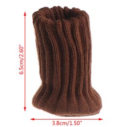 24PCS Lot Knitted Chair Leg Socks Furniture Table Feet Covers Floor Protectors Moving Noise Reduction Pads261s