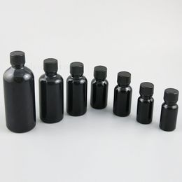 Fine Mist Refillable Bottles Vial Essential Oil Cosmetic 1 OZ 5ml 10ml 20ml 50ml 100ml Glass Matte Shiny Black Bottle 20pcs