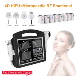 New 4D Hifu Microneedle Fractional RF Face Body Slimming Beauty for Wrinkle Removal face Lifting anti Aging Scars Acne Removal System