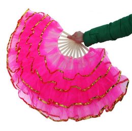 Four Layers Dance Fan Hand Fans Dancing Props Wedding Party Gift Decoration Belly Dance Performance Gift SN1853