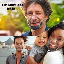 Transparent Lip Mask Anti-dust Clear Face Shield Black Cotton Visible Mask Designer Masks For Deaf Mute