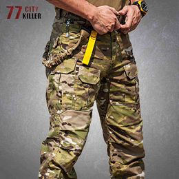 IX2 Camouflage Tactical Pants Casual Waterproof Breathable Multi-Pockets Cargo Pants Army Combat Training Military Joggers Pants H1223