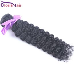 Jerry Curls 1 Bundle Malaysian Virgin Human Hair Weave Cheap Unprocessed Kinky Curly Human Hair Extensions 12-26" Natural Colour For Retail