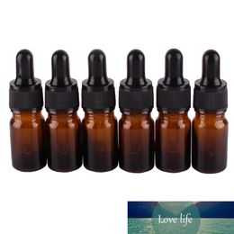 6pcs 5ml Amber Glass Dropper Bottles with Pipette Empty Perfumes Bottles Liquid Jars