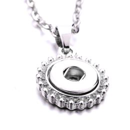 Noosa 12mm Snap Button Necklace Silver Colour Link chain Necklaces For Women Ginger Snaps Buttons Jewellery TZ002