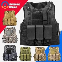 USMC Tactical Vest for Airsoft Military Molle Combat Assault Plate Carrier Tactical Vest CS Outdoor Clothing Hunting Vest 201214