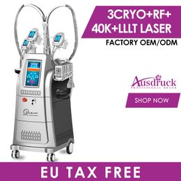 Eu Tax Free New Model Handle with Soft Silica 7in1 Multifunction Cryotherapy Slimming Machine with Vacuum Cavitation System Frozen Pressure