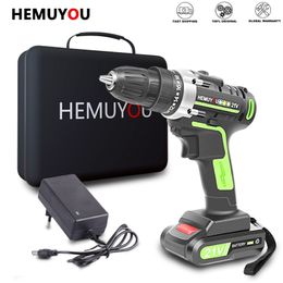 Electric Drill Cordless Screwdriver Mini Wireless Lithium-Ion Battery 12V 16.8V 21V Power Tools Speed and Torque Adjustable 201225