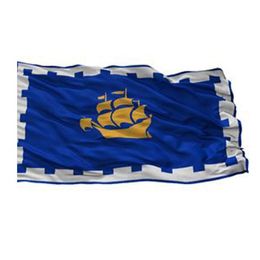 Quebec City Flag High Quality 3x5 FT City Banner 90x150cm Festival Party Gift 100D Polyester Indoor Outdoor Printed Flags and Banners