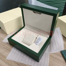 High quality Green Watch box Cases Paper bags certificate Original Boxes for Wooden Men mens Watches Gift bags Accessories handbag206e