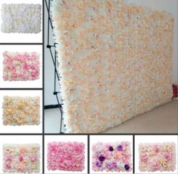 60x40cm each Piece Peony Hydrangea Rose Flower Wall Panels for Wedding Backdrop Centerpieces Party Decorations