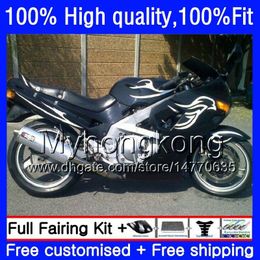 Injection OEM For KAWASAKI ZZR 400 600 ZZR400 93 94 Black white 95 96 97 98 99 54HM.81 ZZR-400 ZZR600 00 01 02 03 04 05 06 07 Fairing Kit