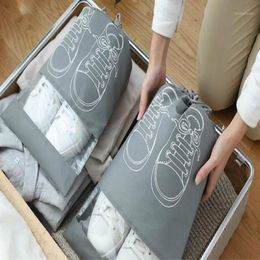 Storage Bags Travel Household Luggage Bag Shoe For Shoes Wardrobe Organizer Black Gray 5pcs/lot 1