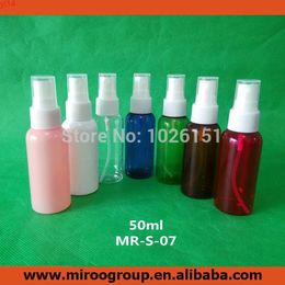 Free Ship 50pcs/lot 50ml Mini Plastic Small Empty Spray Bottle for Makeup Skin Care,Travel cosmetics sub-bottling 50ml, MR-S-07good qualtity