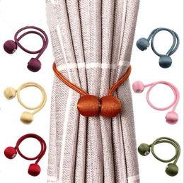 Curtain Buckles Magnetic Pearl Ball Curtain Tiebacks Headset Magnetic Snap Bandage Backs Holdbacks Buckle Clips Decor Accessories KKA1427