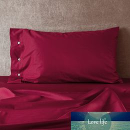 2pc/Pair Solid Color Pillowcase 48cm*74cm 100% Cotton Red Pillow Case Cover Brief Style Home Textile XF728-29