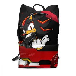 Sonic Backpack Shadow The Hedgehog Backpacks Pattern Bag di alta qualità Borsa multifunzione Sport da uomo - Borse alla moda delle donne