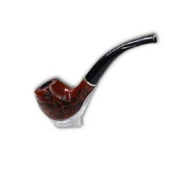 Wholesale-Hot Sale Classic Wooden Enchase Carved Smoking Cigarette Pipes Philtre Tobacco Pipe #52813