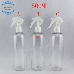 500ML Transparent Round Shoulder Plastic Bottle , 500CC Makeup Water / Toner Empty Cosmetic Container ( 12 PC/Lot )good package