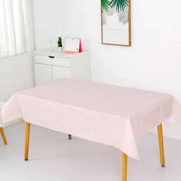 Plastic Plaid Print Tablecloth Wedding Birthday Party Table Cover Rectangle Desk Cloth Wipe Covers Waterproof Tablecloth 6 Colors BH4216 TYJ