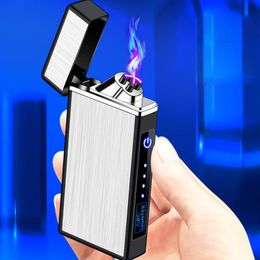 Windproof Colourful USB Cyclic Charging ARC Lighter Portable Innovative Design Touch Sensing For Herb Cigarette Cigar Tobacco Smoking DHL