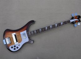 4 Strings Tobacco Sunburst Electric Bass Guitar with Rosewood Fretboard,White Pickguard