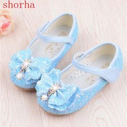 Hot Sale Children Shoes Big Bow Flock Candy Colors Girls Shoes Princess Flat Princess Crystal Shoes Sandals Single Baby Girl 201201