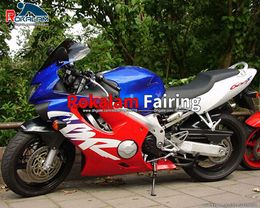Moto Fairings For Honda CBR600F4 CBR 600 F4 600F CBR600 Red Blue White Bodywork Shell Sportbike Cowling 1999 2000 99 00 (Injection molding)