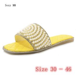 Summer Shoes Women Flat Sandals Slides Woman Shoes Flip Flops Slippers Sandals Small Plus Size 30 31 32 33 -40 41 42 43 44 45 46 X1020