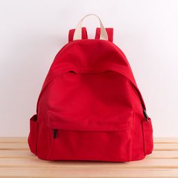 New cotton canvas ladies backpack Simple solid Colour student backpack leisure backpack 5 Colours