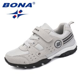 BONA New Arrival Classics Style Children Casual Shoes Hook & Loop Girls Sneakers Shoes Mesh Boys Comfort Shoes Free Shipping 201113