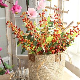 Fake Flowers Christmas Berry Simulation Flowers Real Touch Material Artificial Flower Home Wedding Photography Props 6 Designs BT727