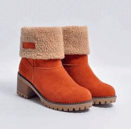 Sıcak Satış kadın Bayanlar Kış Sıcak Ayak Bileği Kar Botları Martin Çizmeler Çizmeler Kovboy Bottes Chaussons Ayakkabı Büyük Boy 35-43