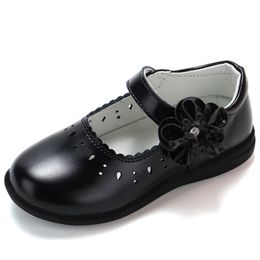 Autumn New Princess Girls Shoes For Kids School Leather Shoes For Student Black Dress Shoes For Girls 3 4 5 6 7 8 9 10 11 12-16T 201201