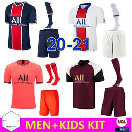 Maillots футбольных комплектов 20 21 футбола Джерси 2020 2021 MBAPPE ICARDI Неймар рубашки JR мужчин Дети наборов равномерные Майо-де-футовый Hommes