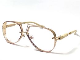 Nya män Optiska glasögon New York Design Solglasögon Pilot Metallram Postyank Glasögon Style HD Rensa lins
