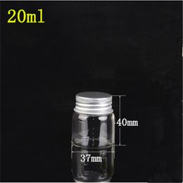 12 pcs 37x40 mm 20ml Clear Transparent Aluminium Screw Cap Glass Bottles Wishing Stars Jars Decorative Vials