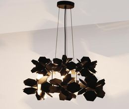 Novel LED Chandelier Modern Nordic Bar Iron hanging lights / White / Black Simple Dining Room Living Room chandelier ceiling
