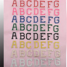 embroidered crafts Australia - A-Z Pure Pink Color English Alphabet Letters Patch Other Arts and Crafts Embroidered Name Applique Iron on Patches for Diy Clothes Sticker Badge 20211227 Q2
