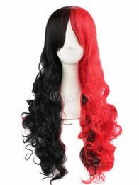 Carnival Hair Wigs Tone Tousled Women's Red Black Curly Long Synthetic Wigs