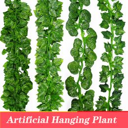 Artificial Ivy Garland Fake Plants Hanging Garland Silk Ivy Garland Greenery Artificial Hanging Plant for Wedding Wall Party Room Decr