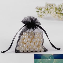 Wholesale Custom Jewellery Pouch 100pcs/lot 10*15 Black Small Drawstring Bag Tulle Bomboniera Packaging Bags for Jewellery