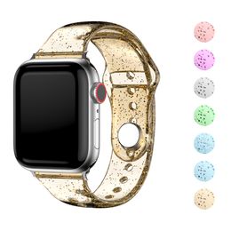 apple watch protector Australia - For Apple Watch band Glitter Bracelet Strap With Bumper Case Tempered glass Screen Protector For iwatch 7 6 5 4 38mm 40mm 42mm 44mm