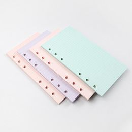 New 5 Colours A6 Loose Leaf Solid Colour Notebook Refill Spiral Binder Index Page Planner Agenda Inner Filler Papers Notebook Accessories LX35