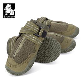 TRUELOVE Pet Shoes Waterproof Anti-slip for Puppy Medium and Large Dog Protect Pet Feet ArmyGreen Winter Snow 2/4pcs/set YS1891 201028